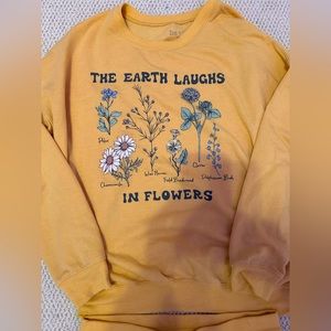 Cute Yellow Sweatshirt and Sweatpant Set